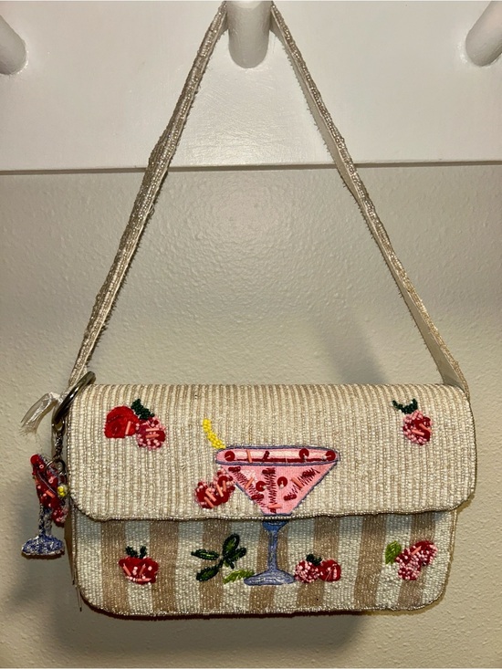 T.J.Maxx Handbags - Viral TJ Max Beaded Strawberry Margarita Drink Cocktail Striped Bag
NWT. IYKYK!